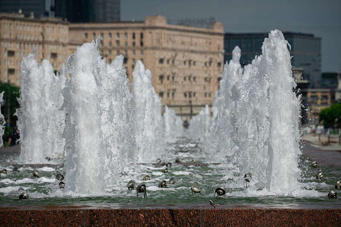 москва, фонтаны, сезон