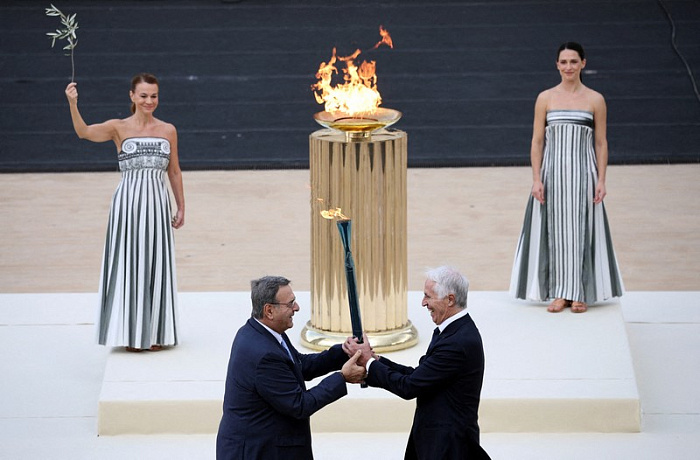 италия, греция, олимпиада, огонь, передача