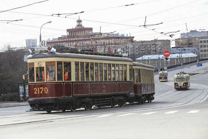 москва, трамвай, парад