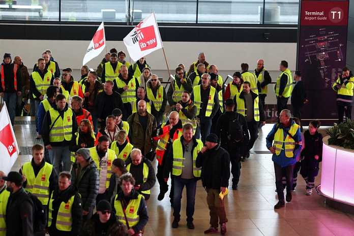 германия, аэропорт, Берлин, Бранденбург, забастовка