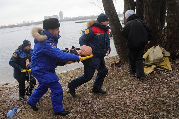 москва, служба спасения, водоемы, зима