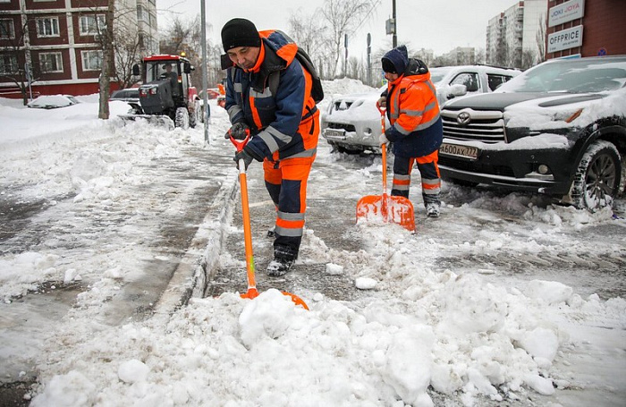 москва, снег, уборка