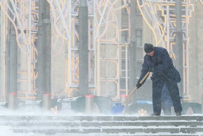 россия, москва, циклон, вивана, метель