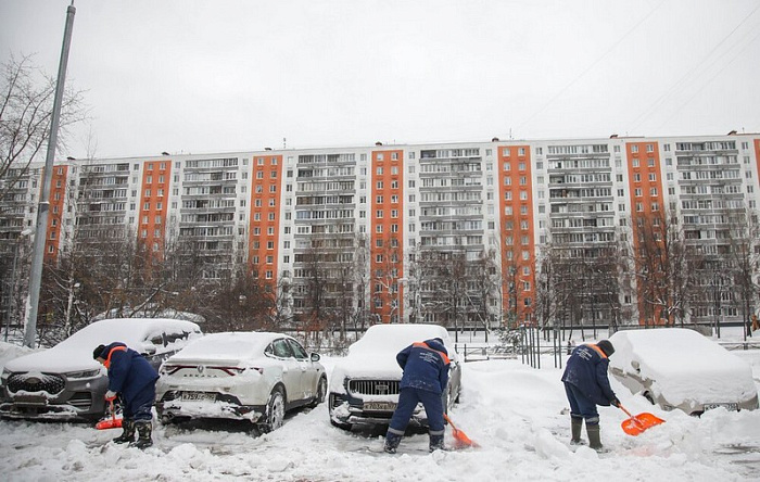москва, снег, уборка