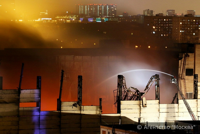 москва, пожар