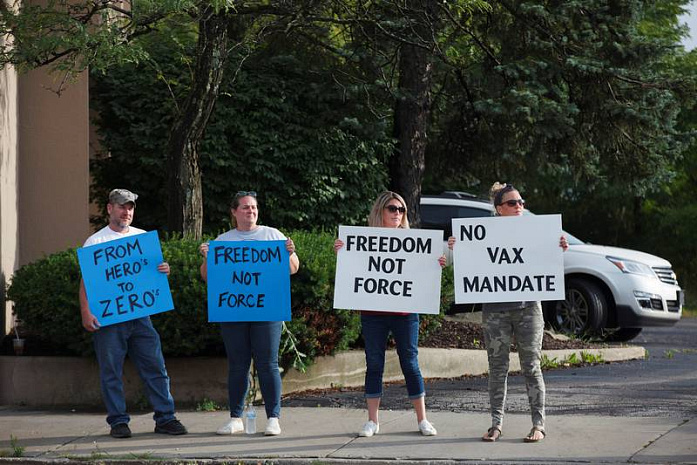 сша, коронавирус, covid-19, вакцинация, противники, протесты