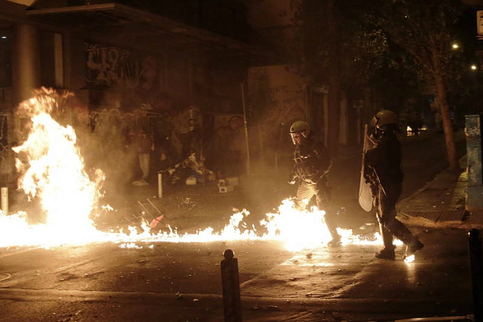 греция, протесты, обама