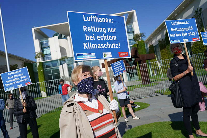 Lufthansa, германия, правительство, помощь, протесты