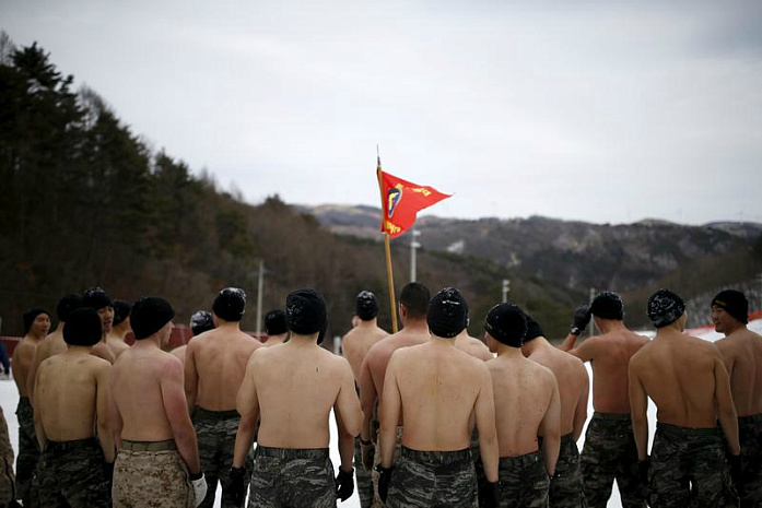 южная корея, сша, военные, учения, снег, зима
