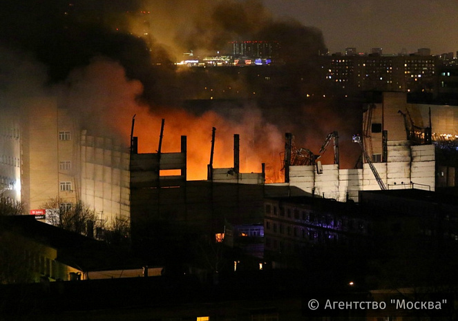 москва, пожар