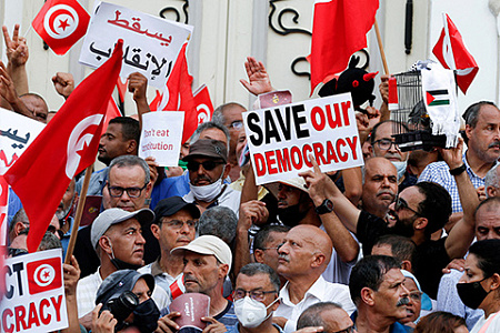 тунис, демонстрация, жасминовая революция