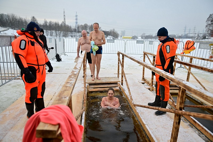 россия, москва, спасатели, учения, крещенские купания