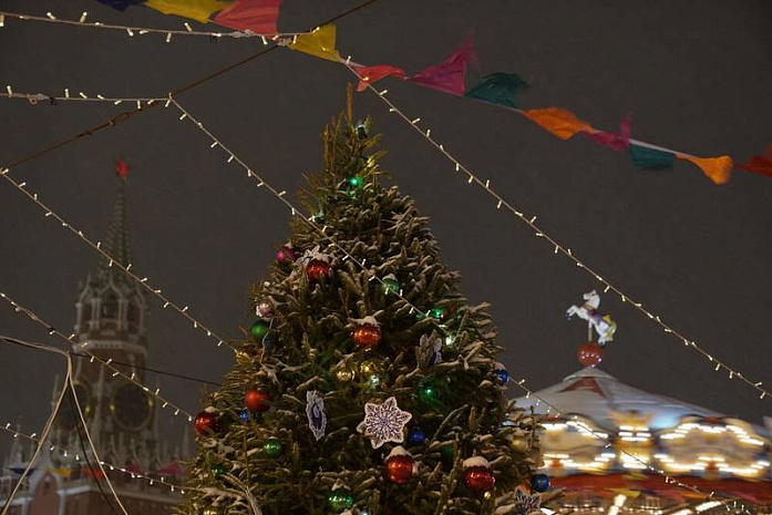 москва, праздник, новый год