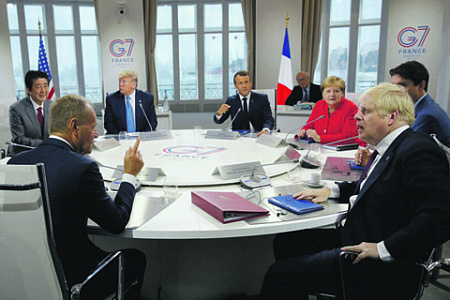 g7, саммит, макрон, трамп, россия, путин