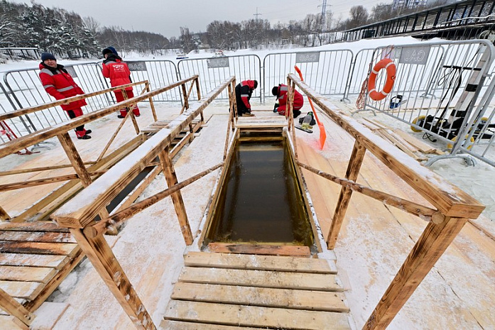 россия, москва, спасатели, учения, крещенские купания