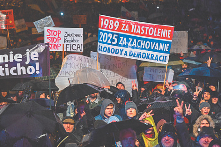 словакция, протестные настроения, призывы к отставке фицо