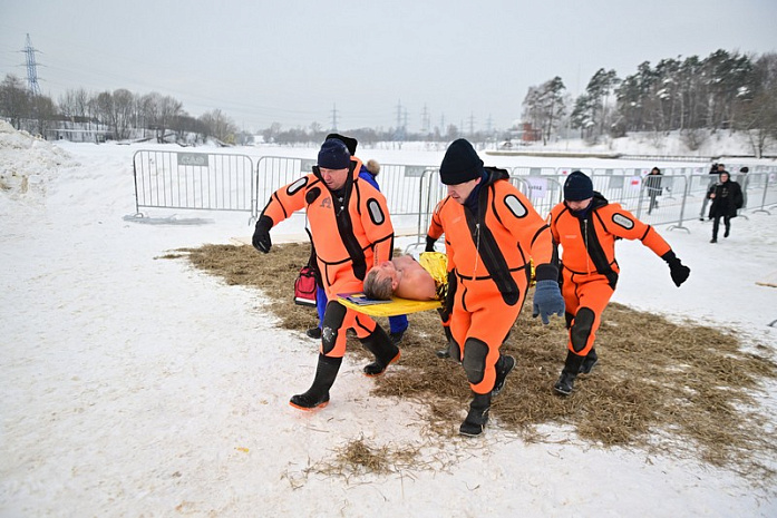 россия, москва, спасатели, учения, крещенские купания
