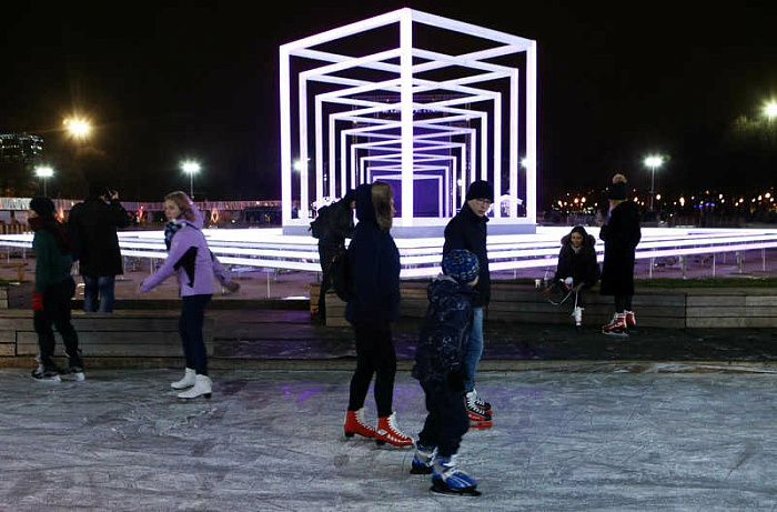 москва, парк горького, каток