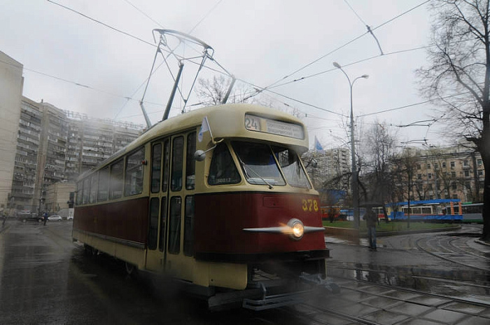 москва, парад, трамвай