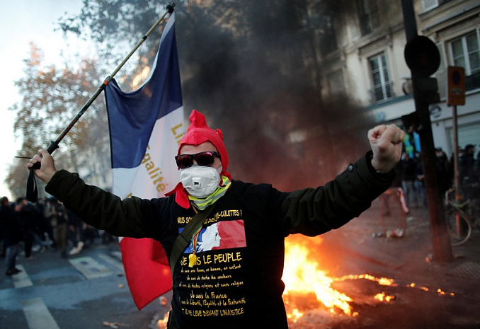 париж, франция, протесты