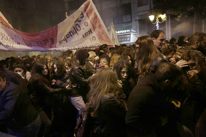 греция, протесты, обама