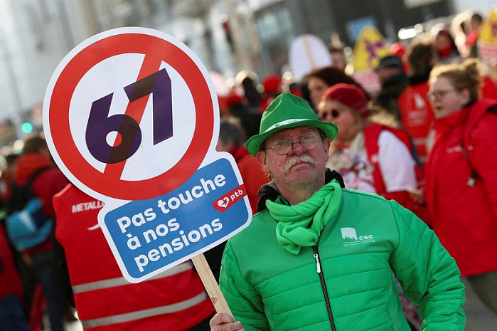 бельгия, брюссель, профсоюзы, протесты