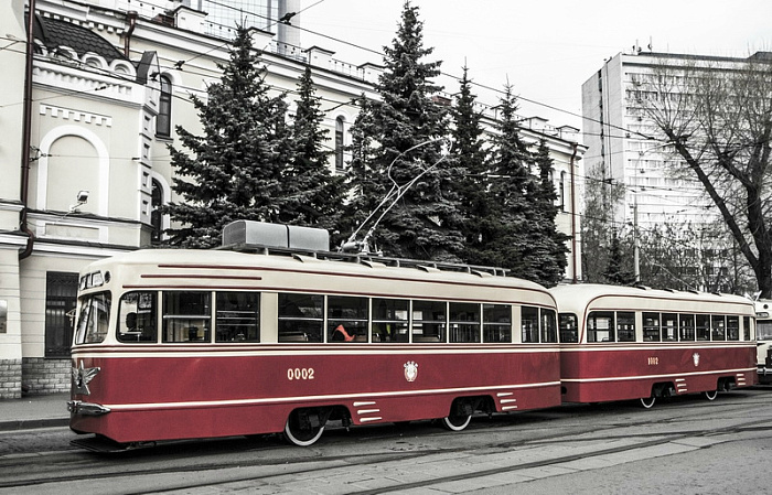 москва, трамвай, парад