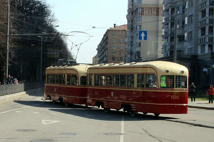 москва, трамвай, парад