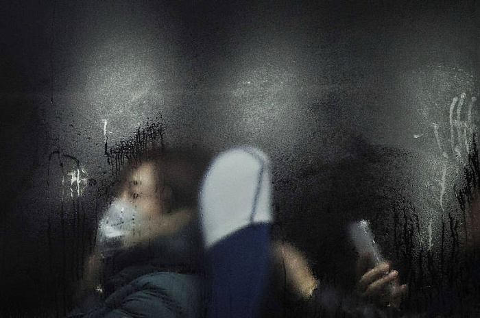 китай, маска, смог