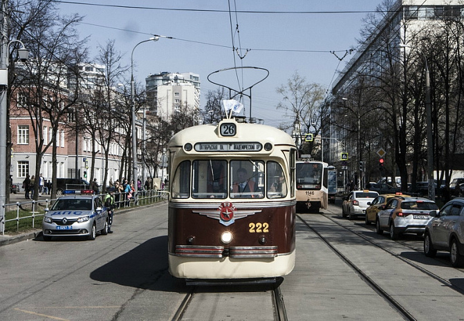 москва, трамвай, парад