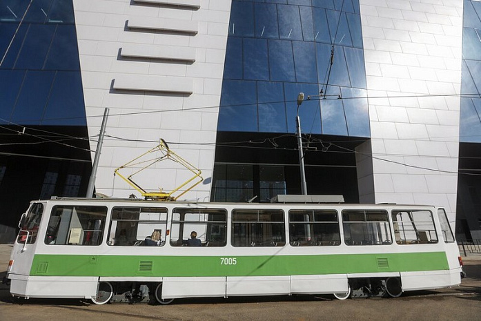 москва, трамваи, парад