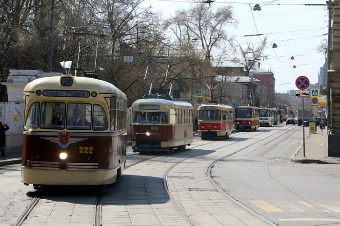 москва, трамвай, парад