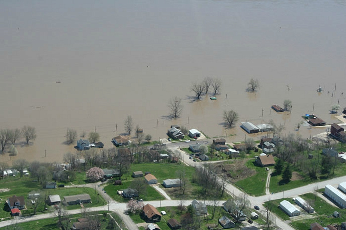 наводнение, река, Миссисипи