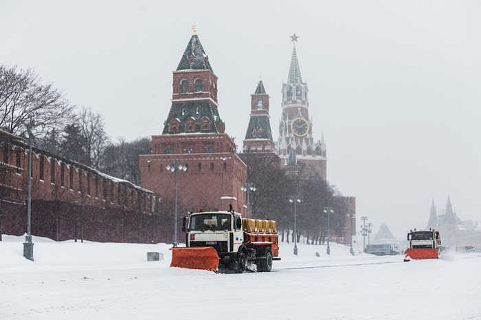 москва, снег, уборка