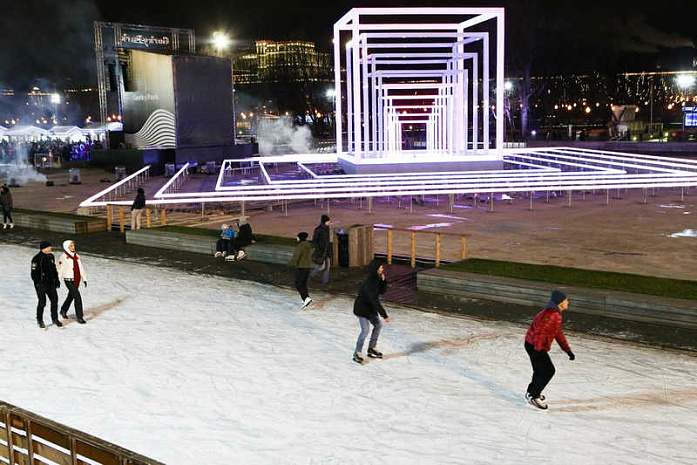 москва, парк горького, каток