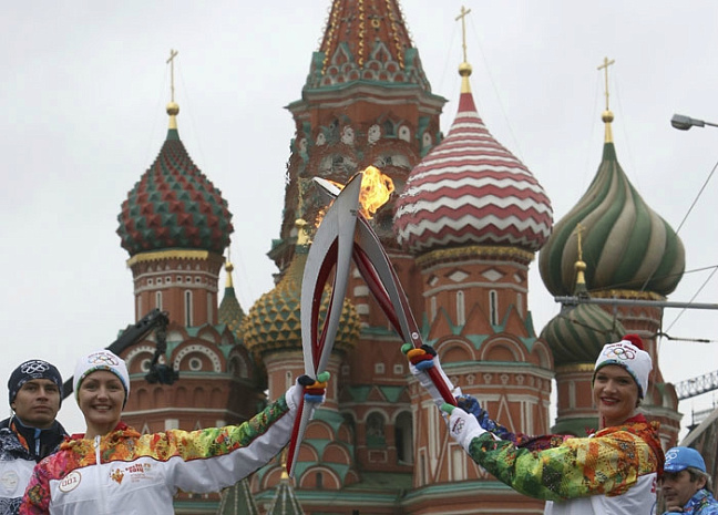 Олимпийский огонь, Путин, Москва