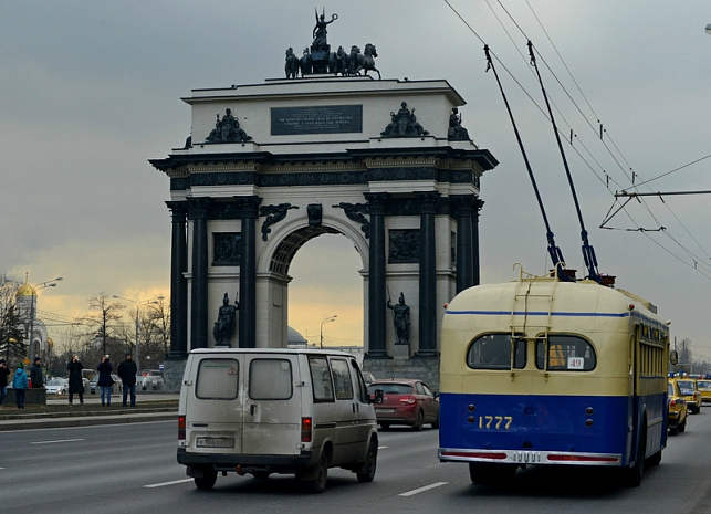 троллейбус, транспорт, город, москва