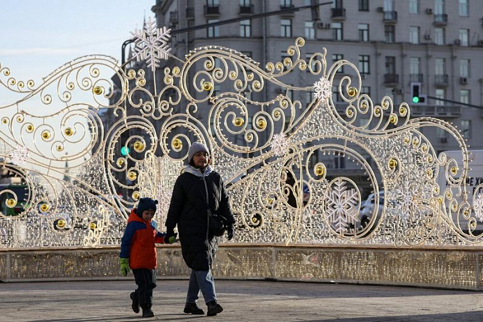 москва, новый год, украшения