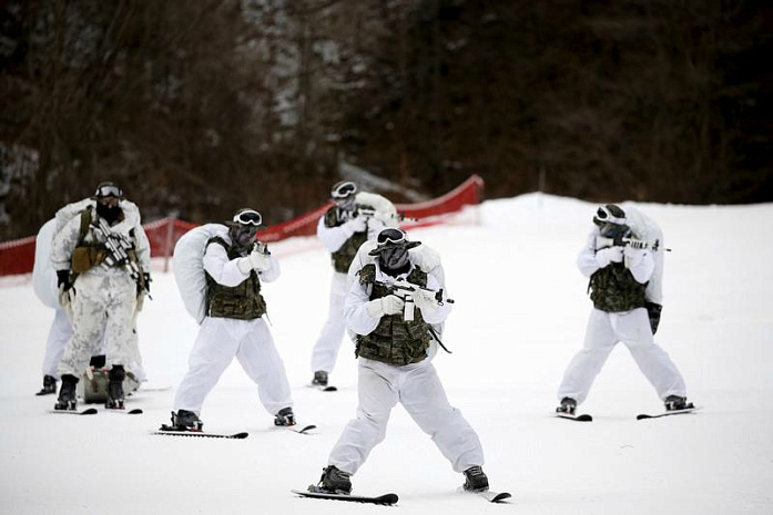 южная корея, сша, военные, учения, снег, зима