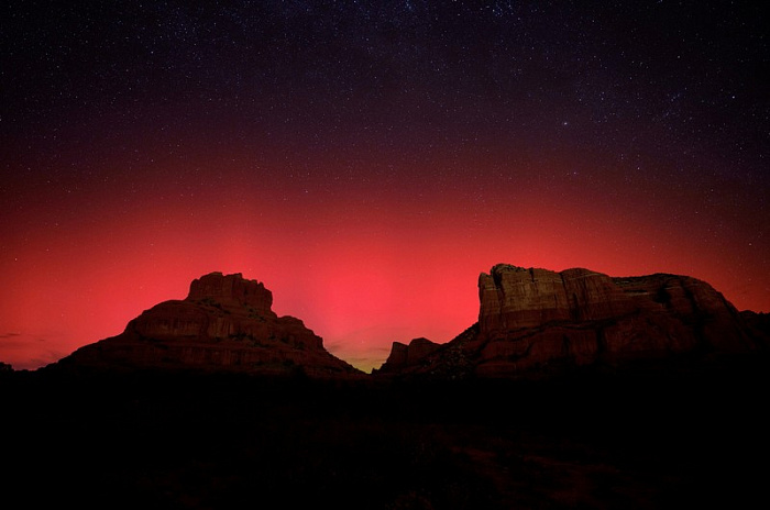 солнце, вспышка, земля, полярное сияние