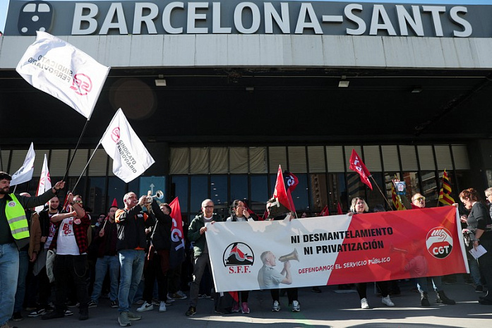 испания, железная дорога, забастовка