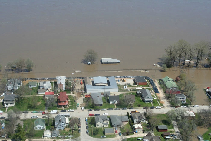 наводнение, река, Миссисипи