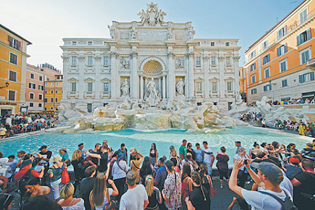 италия, достопримечательности, рим, фонтан треви, платное посещение, массовый туризм