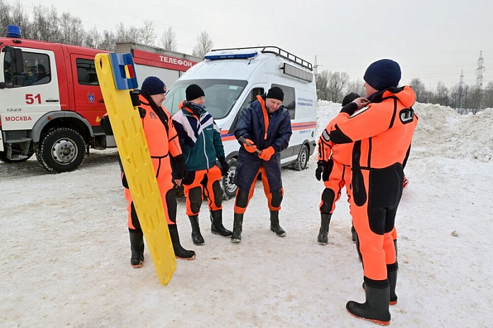россия, москва, спасатели, учения, крещенские купания