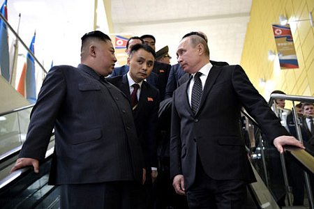 путин, ким чен ын, рф, кндр