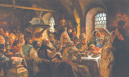история, русь, трапеза, столовая посуда