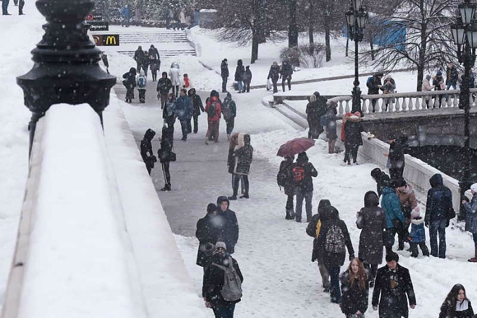 москва, снегопад