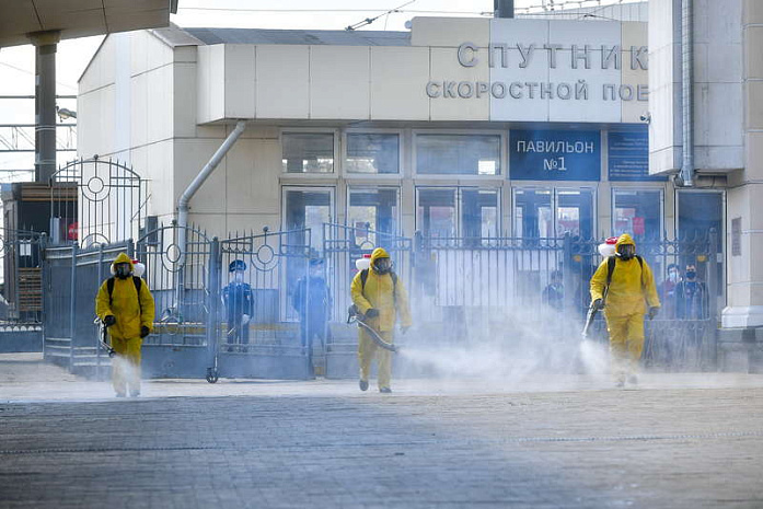 москва, вокзалы, дезинфекция, коронавирус
