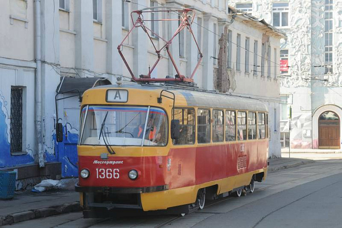 россия, москва, трамвай, парад, конка