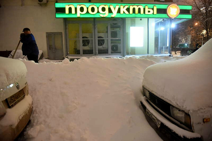 москва, снегопад